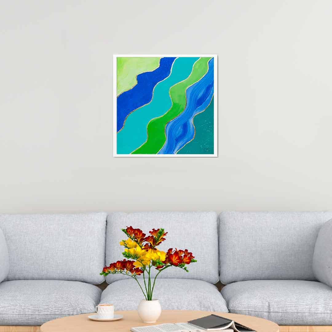 Bleu et vert