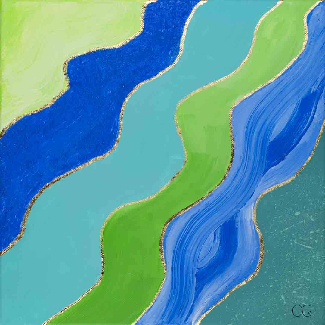 Bleu et vert
