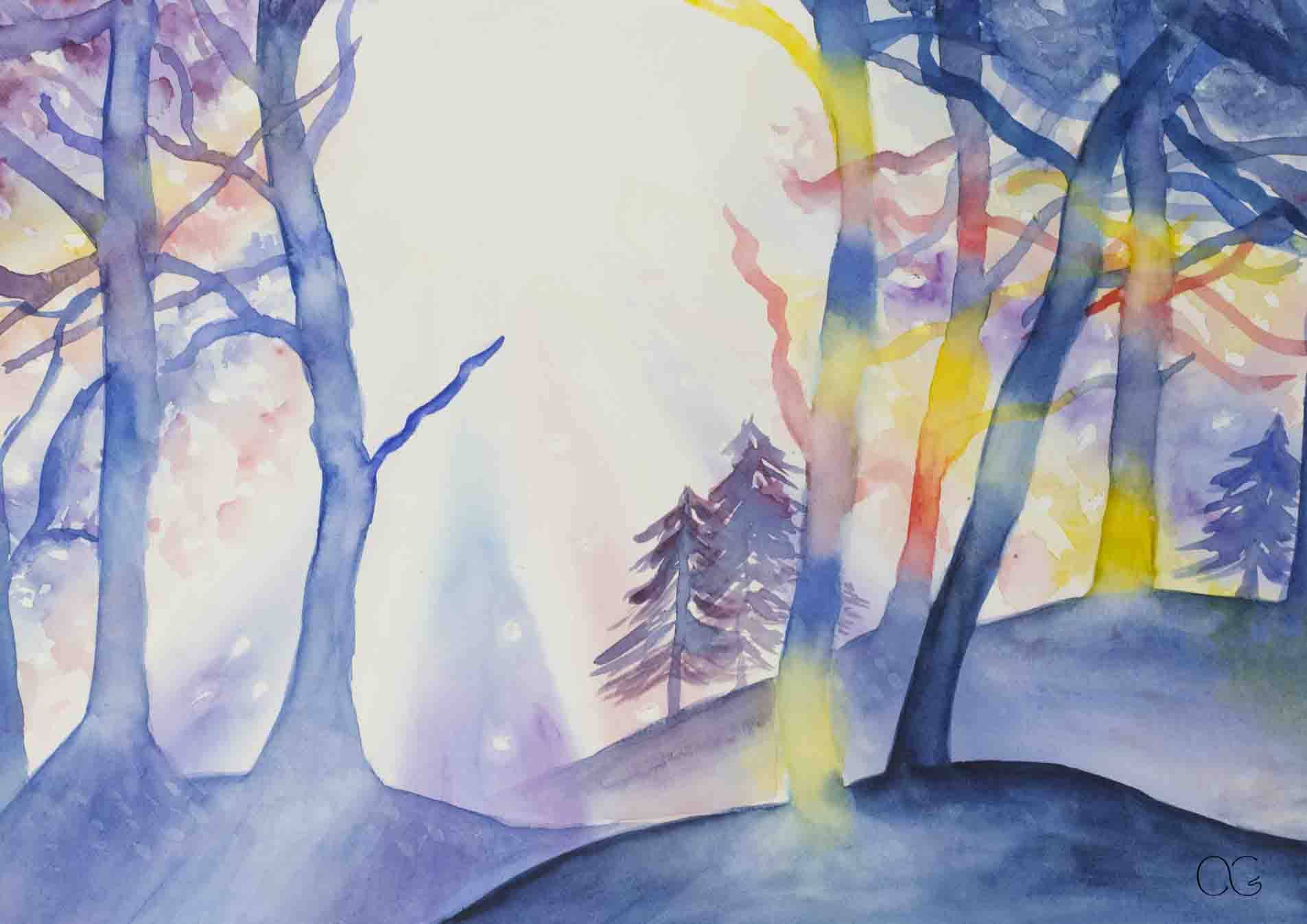 Forêt hivernale